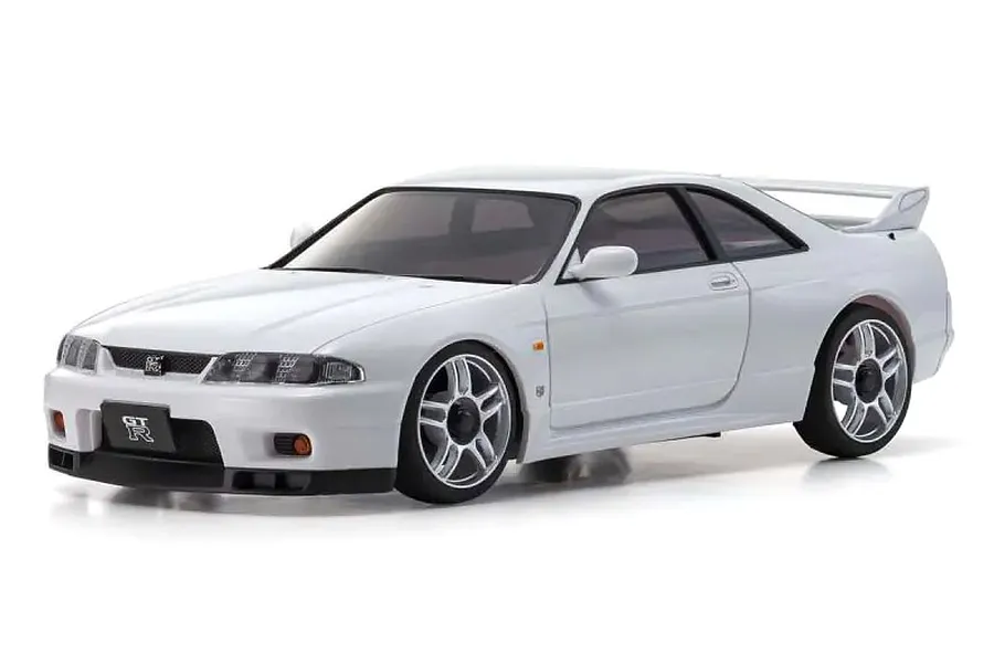 Kyosho Mini-Z Nissan Skyline GT-R V.Spec (R33) RC Drift Car Electric AWD RTR with LED/Gyro Unit - White image 83909