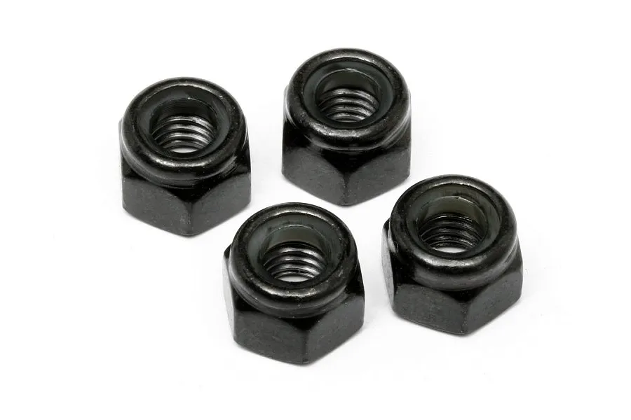 HPI 5mm Black Steel Nyloc Nuts 4Pcs image 8392