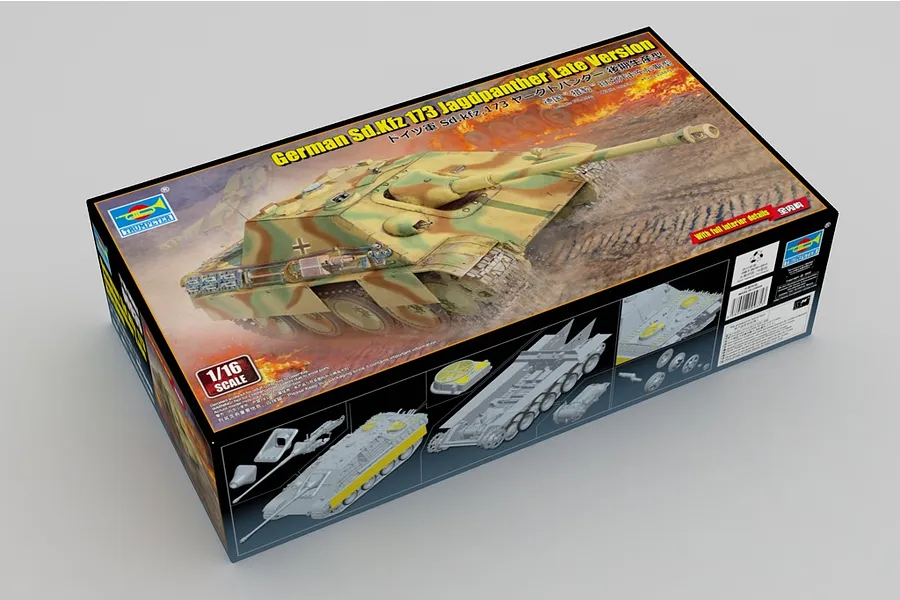 Trumpeter 1/16 Sd.Kfw.173 Jagdpanther &amp;quot;Cheetah&amp;quot; Tank Destroyer Model Kit image 84059