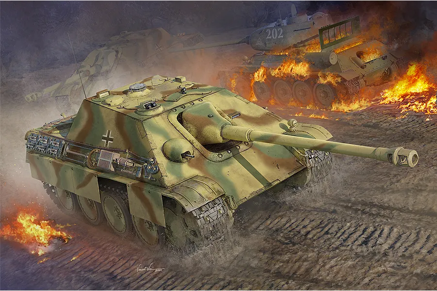 Trumpeter 1/16 Sd.Kfw.173 Jagdpanther &amp;quot;Cheetah&amp;quot; Tank Destroyer Model Kit image 84060