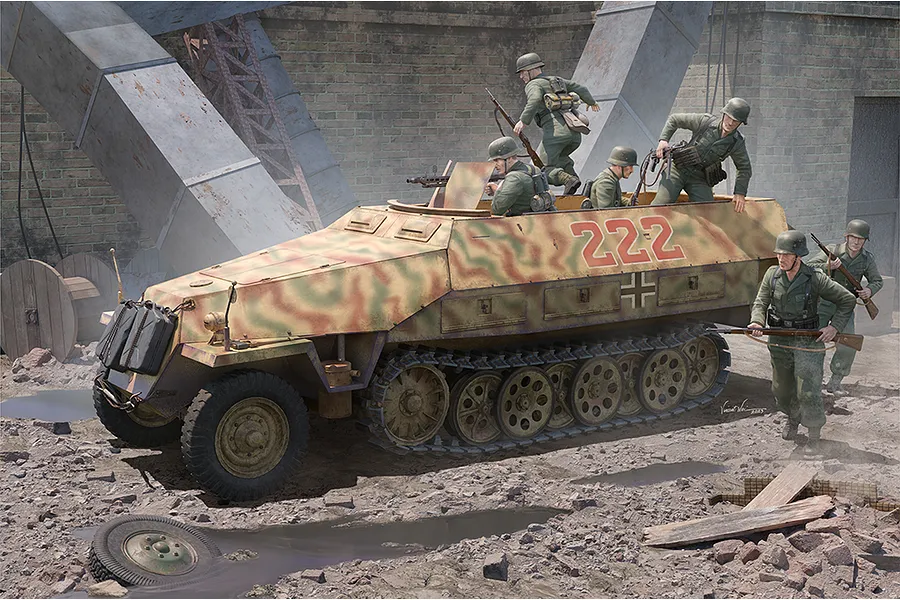Trumpeter 1/16 Sd.Kfz (Sonderkraftfahrzeug 251D) Semi-Tracked Model Kit image 84069