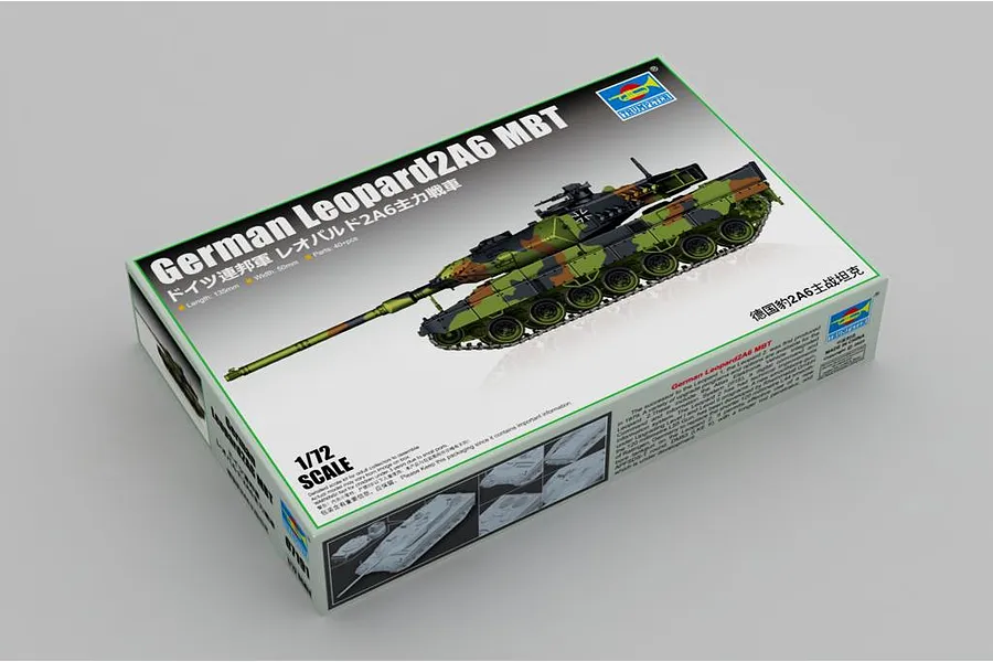 Trumpeter 1/72 German Leopard 2A6 Main Battle Tank Model Kit image 84090