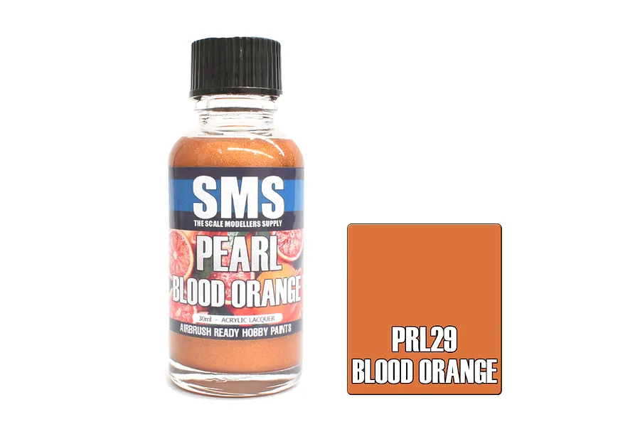Scale Modellers Supply Pearl Blood Orange Acrylic Lacquer Paint 30ml image 84107