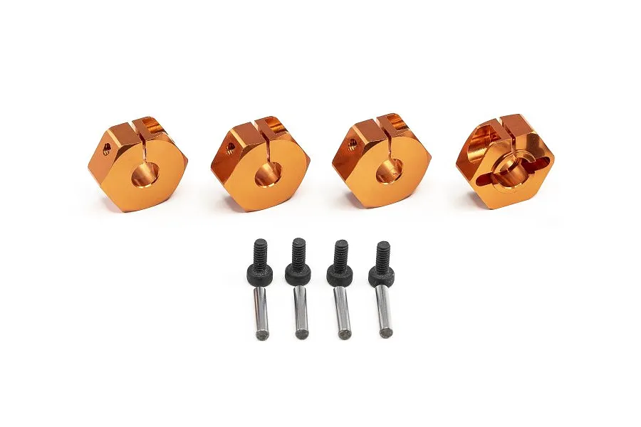 HPI Orange Aluminium 12mm Wheel Hexes 4Pcs image 84129