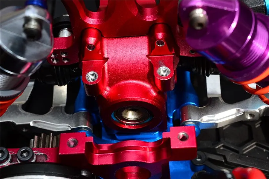 GPM Blue Aluminium Rear Gearbox Mount image 2