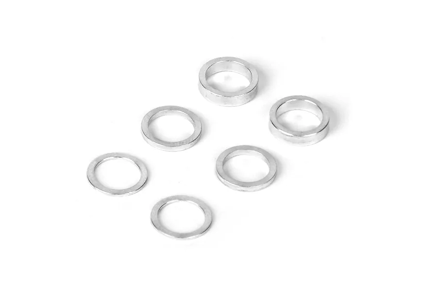 XRAY 6.37x8.4x 0.5, 1.0, 2.0mm Silver Aluminium Shims image 84609