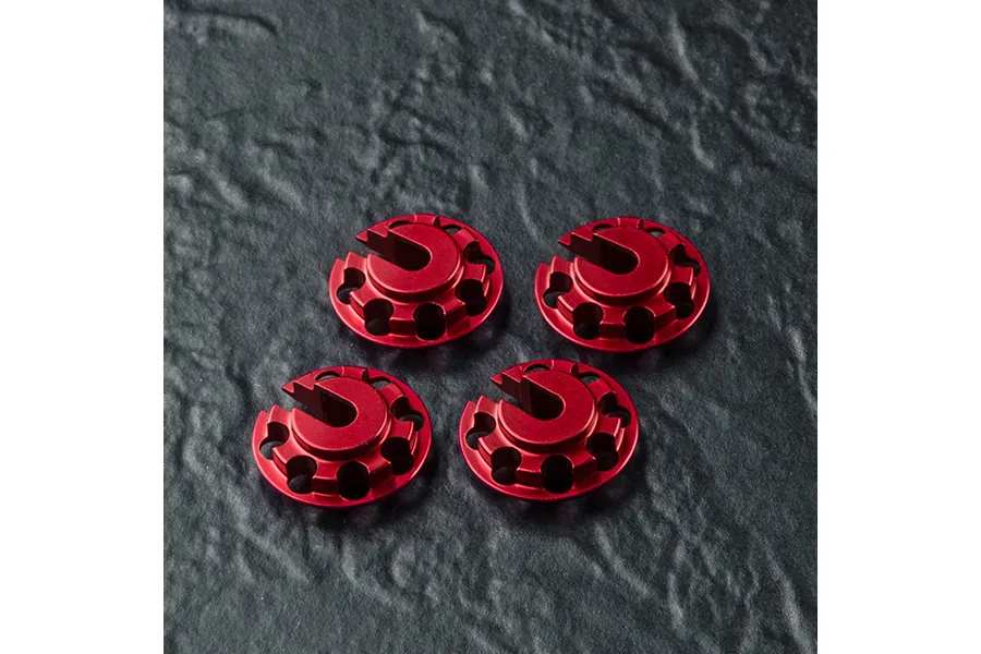 MST Red Lightweight Aluminium Lowered Shock Mounts image 84755