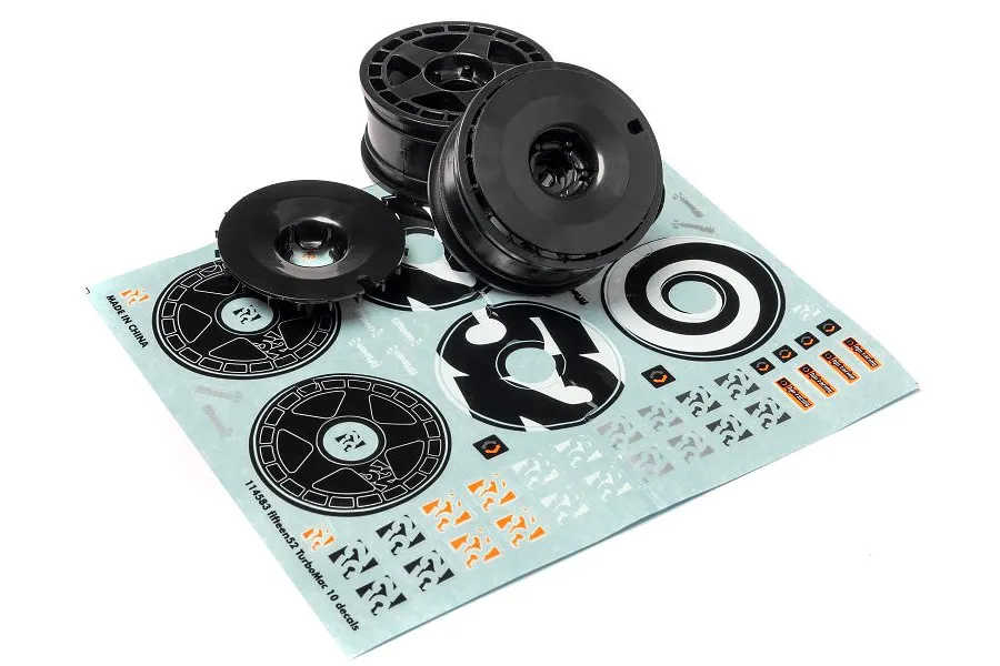 HPI 1.9&amp;quot; Fifteen52 Turbomac Black Rims 2Pcs image 8477