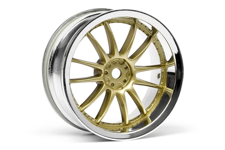 HPI 1.9&amp;quot; (3mm Off-Set) RS4 Sport 3 Work XSA 02C Chrome/Gold Rims 2Pcs image 8479