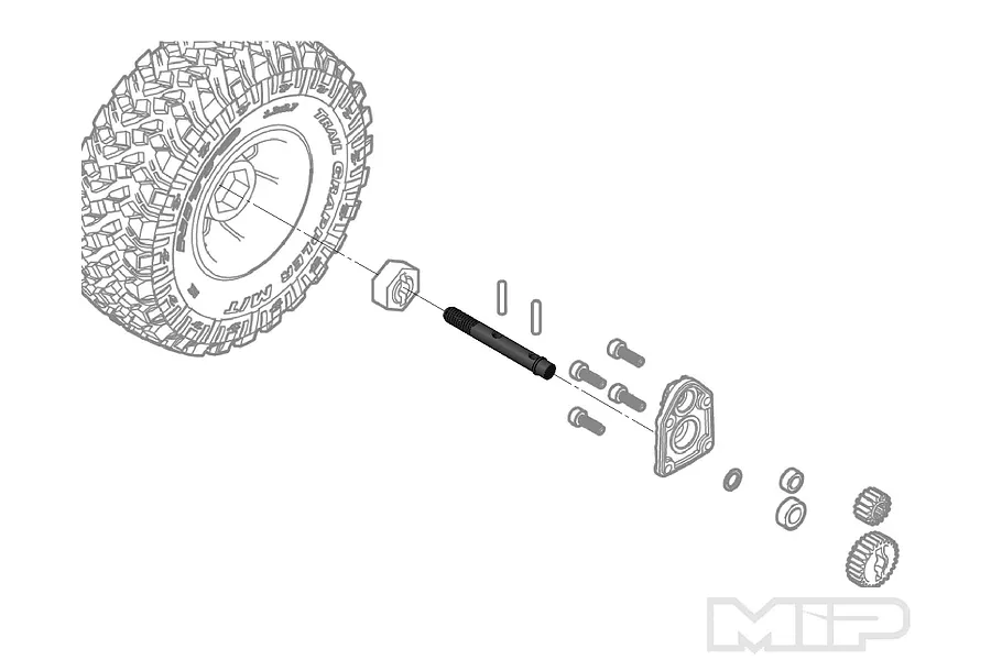 MIP HD Steel 4mm Wheel Axles 4Pcs image 84880