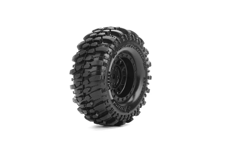 Louise 1.0&amp;quot; CR-Champ Super Soft Crawler Tyres on Black Rims - Glued Wheels 2Pcs image 84908