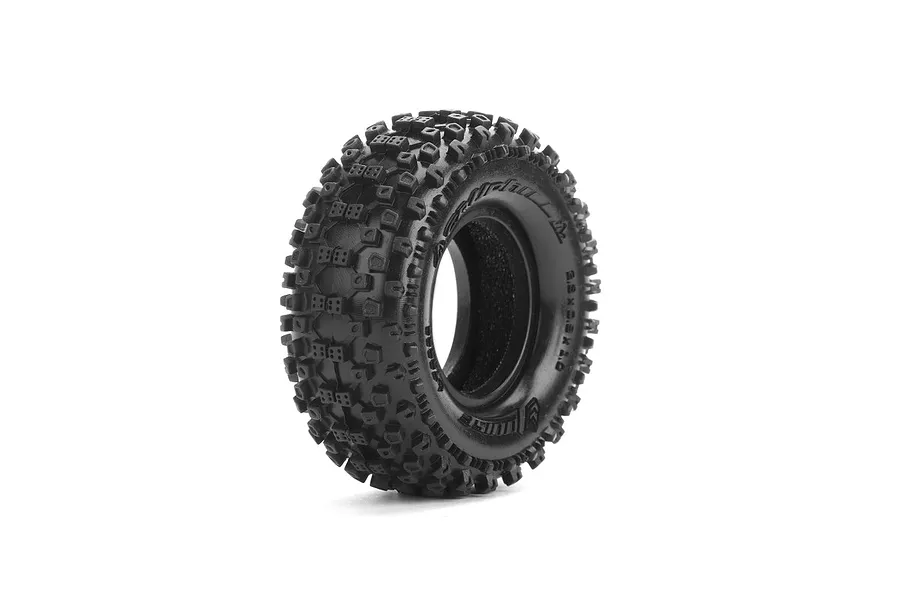 Louise 1.0&amp;quot; CR-Uphill Super Soft Crawler Tyres on Black Rims - Glued Wheels 2Pcs image 84915