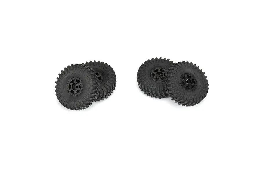 Pro-Line 1.0&amp;quot; Maxxis Trepador on Black Holcomb - Beadlocked Wheels 4Pcs image 85049