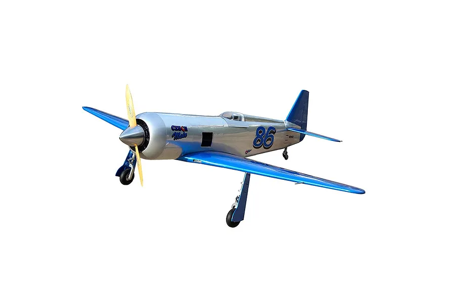 Seagull RC Plane Reno Yak 11 1.8m Warbird Kit in Czech Mate Pearl Blue and Chrome livery.