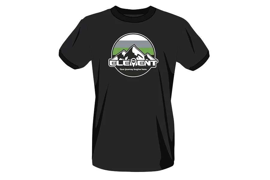 Element RC Black Circle Mountains T-Shirt - XL image 85203