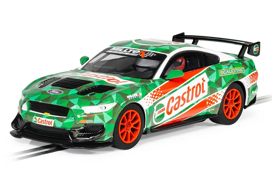 Scalextric 1/32 Ford Mustang GT4 &amp;#039;Castrol Drift Car&amp;#039; Slot Car image 85212