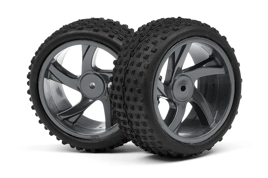 Maverick 1/18 Buggy Tyres on Grey Rims - Glued Wheels 2Pcs image 85290