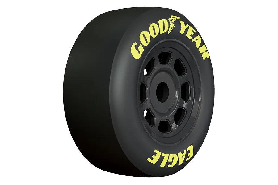 Pro-Line 1/7 Goodyear Nascar 42/100 Belted Tyres On Black Rims 2Pcs image 85349