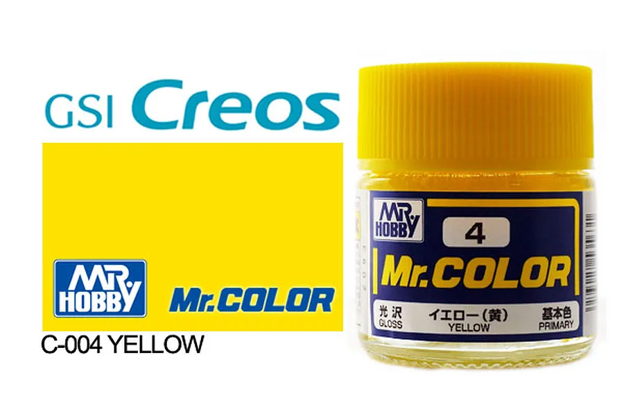 Mr Color Yellow Gloss Acrylic Paint 10ml image 1