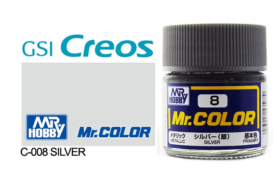 Mr Color Silver Metallic Acrylic Paint 10ml image 85373