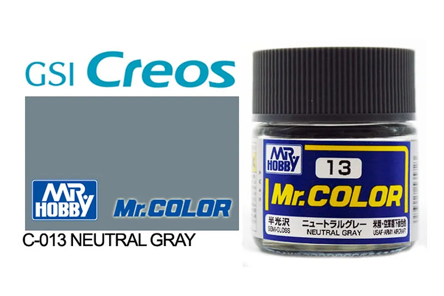 Mr Color Neutral Grey Semi Gloss Acrylic Paint 10ml image 85378