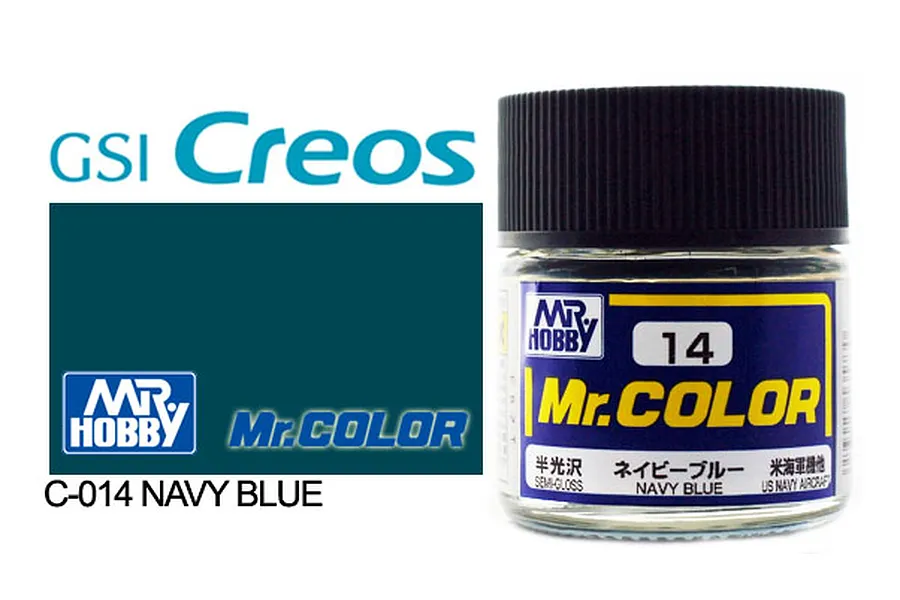 Mr Color Navy Blue Semi Gloss Acrylic Paint 10ml image 85379