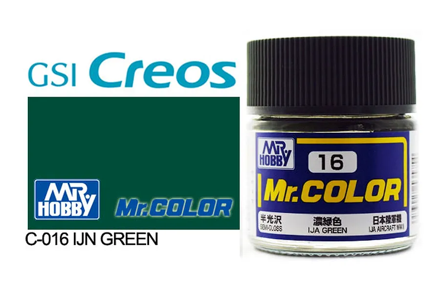 Mr Color IJA Green Semi Gloss Acrylic Paint 10ml image 85381
