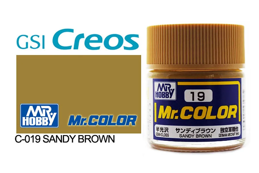 Mr Color Sandy Brown Semi Gloss Acrylic Paint 10ml image 85384