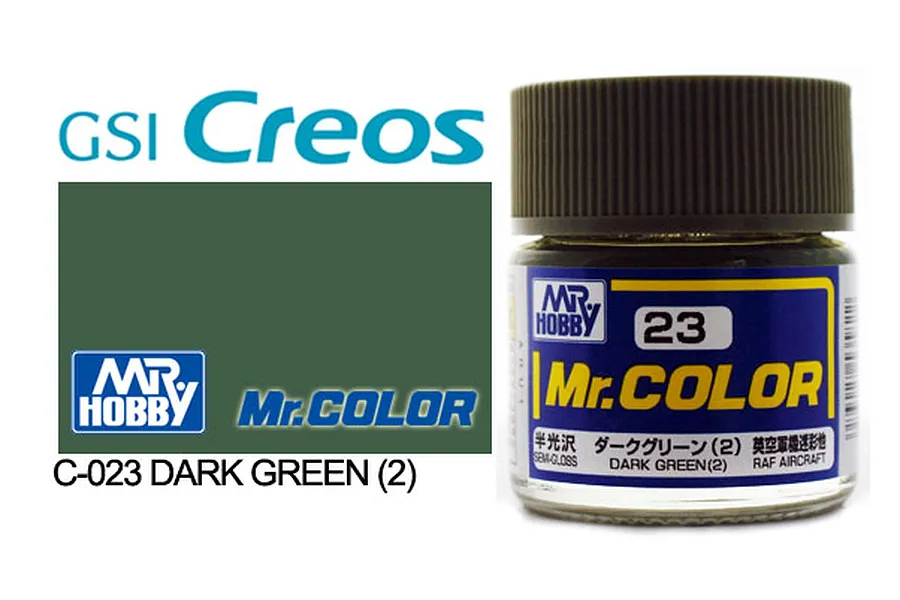 Mr Color Dark Green 2 Semi Gloss Acrylic Paint 10ml image 85388