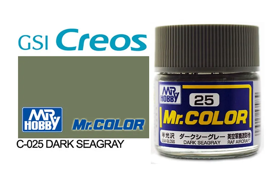 Mr Color Dark Sea Grey Semi Gloss Acrylic Paint 10ml image 85389