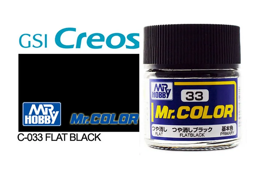 Mr Color Black Flat Acrylic Paint 10ml image 85397