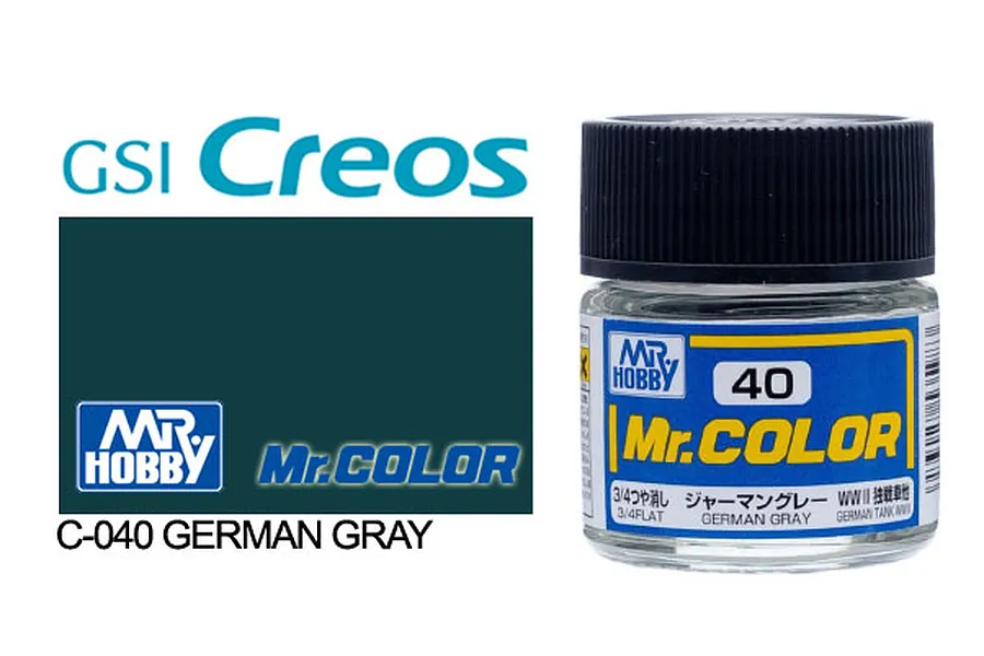 Mr Color German Grey Flat Acrylic Paint 10ml image 85404