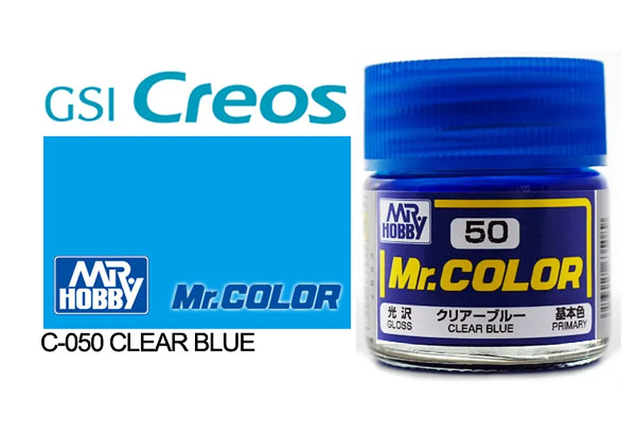 Mr Color Clear Blue Gloss Acrylic Paint 10ml image 85414
