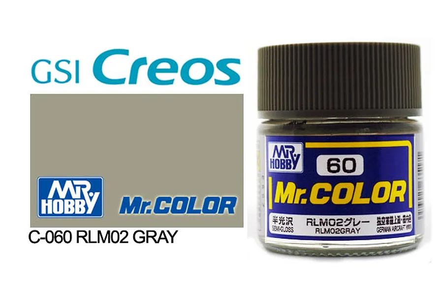 Mr Color RLM02 Grey Semi Gloss Acrylic Paint 10ml image 85423