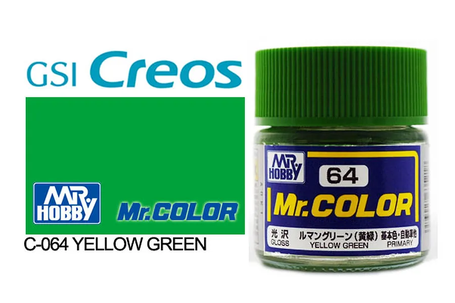 Mr Color Yellow Green Gloss Acrylic Paint 10ml image 85427