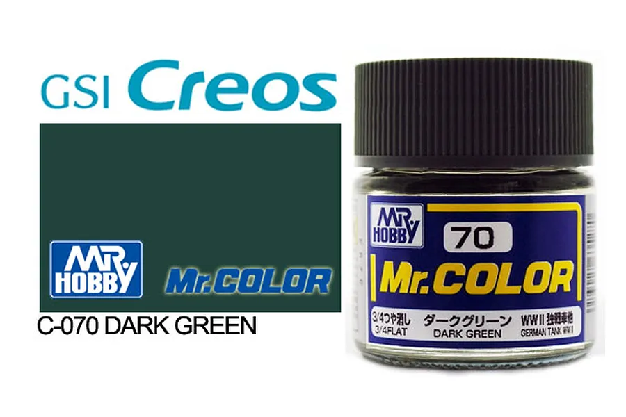 Mr Color Dark Green Flat Acrylic Paint 10ml image 85433