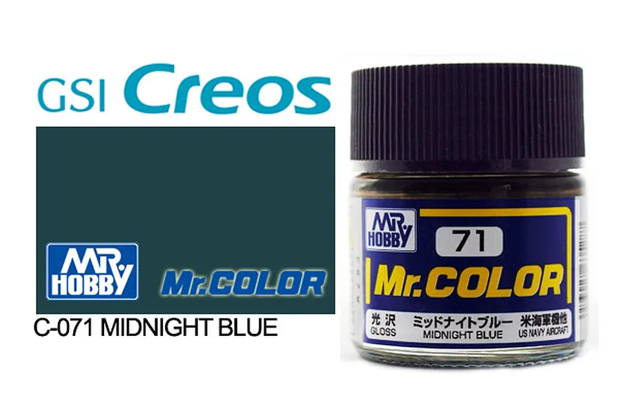 Mr Color Midnight Blue Gloss Acrylic Paint 10ml image 85434