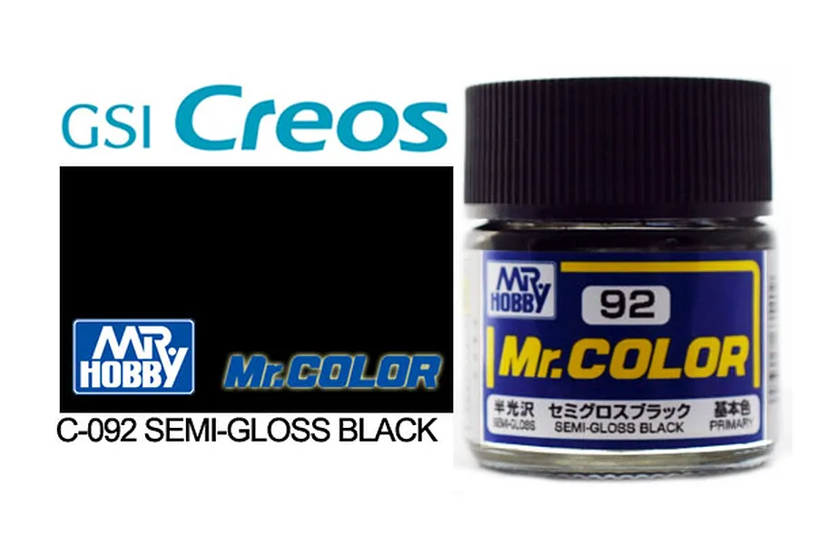 Mr Color Black Semi Gloss Acrylic Paint 10ml image 85446