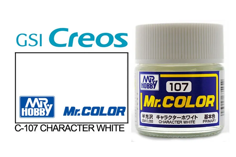 Mr Color Character White Semi Gloss Acrylic Paint 10ml image 85451