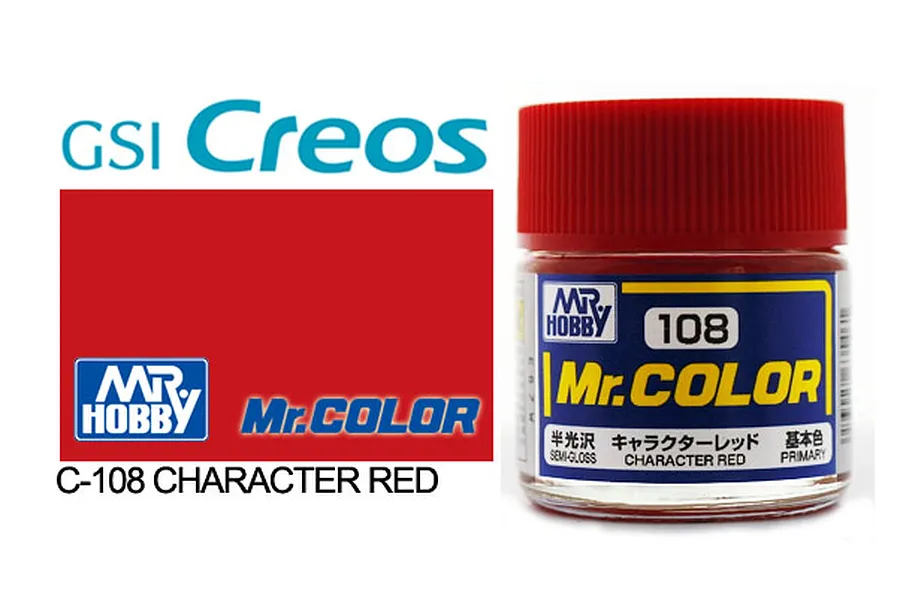 Mr Color Character Red Semi Gloss Acrylic Paint 10ml image 85452