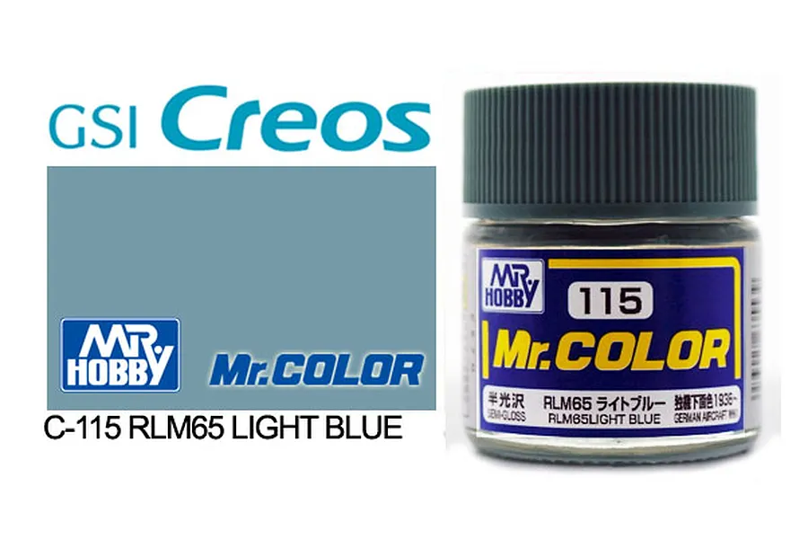 Mr Color RLM65 Light Blue Semi Gloss Acrylic Paint 10ml image 85459