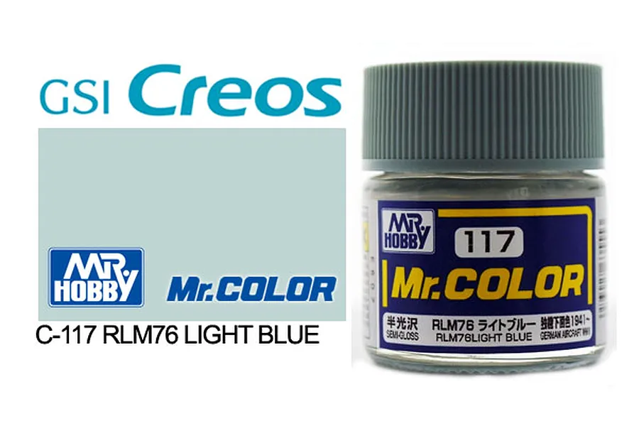 Mr Color RLM76 Light Blue Semi Gloss Acrylic Paint 10ml image 85461