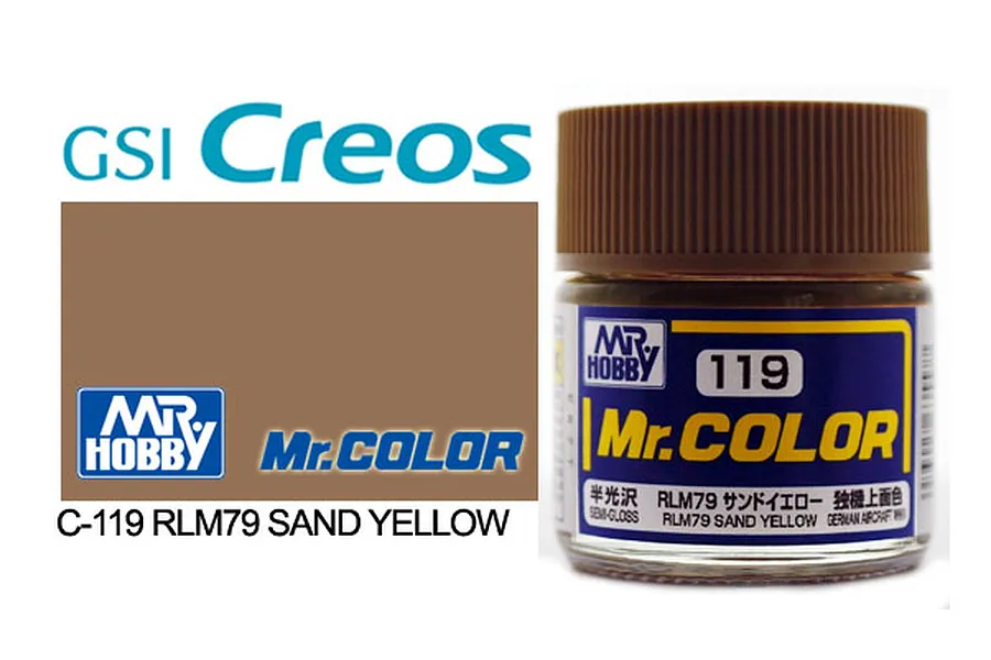 Mr Color RLM76 Sand Yellow Semi Gloss Acrylic Paint 10ml image 1