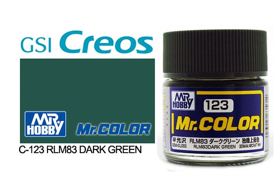 Mr Color RLM83 Dark Green Semi Gloss Acrylic Paint 10ml image 85467