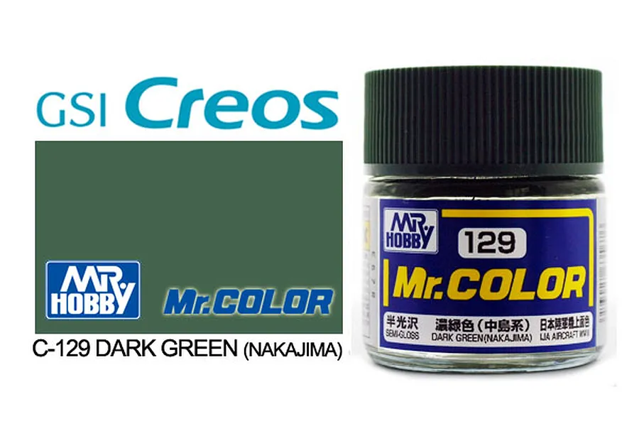 Mr Color Dark Green (Nakajima) Semi Gloss Acrylic Paint 10ml image 85473