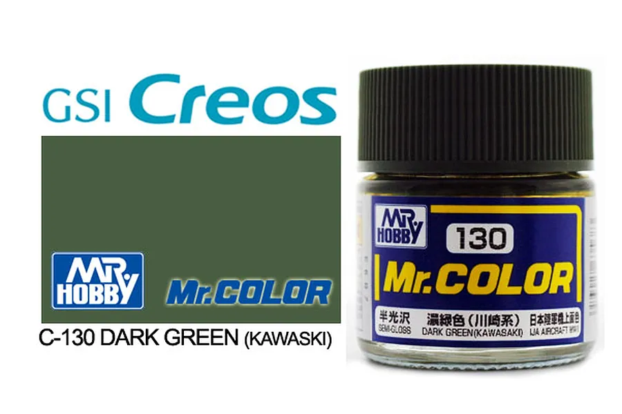 Mr Color Dark Green (Kawasaki) Semi Gloss Acrylic Paint 10ml image 85474
