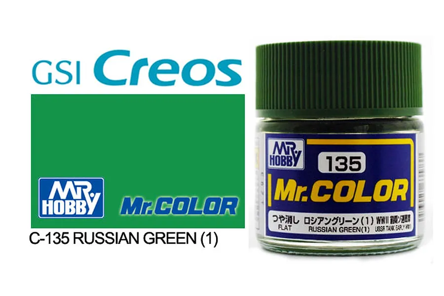 Mr Color Russian Green 1 Acrylic Paint 10ml image 85477