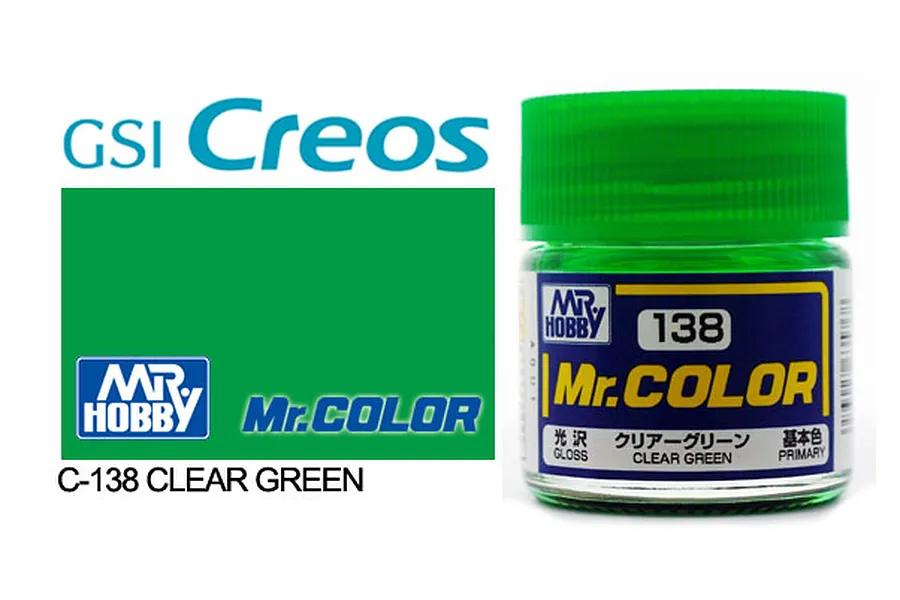 Mr Color Clear Green Gloss Acrylic Paint 10ml image 85480