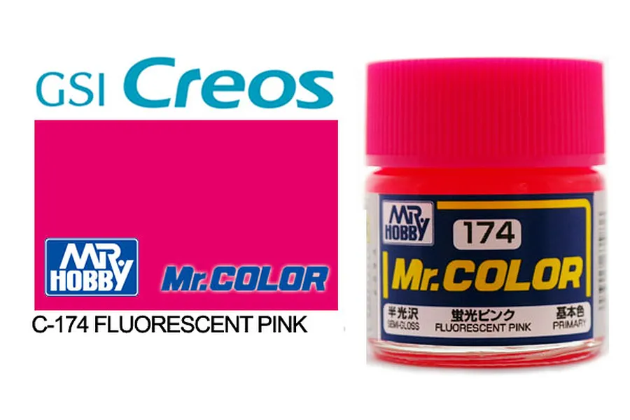 Mr Color Fluorescent Pink Gloss Acrylic Paint 10ml image 85488
