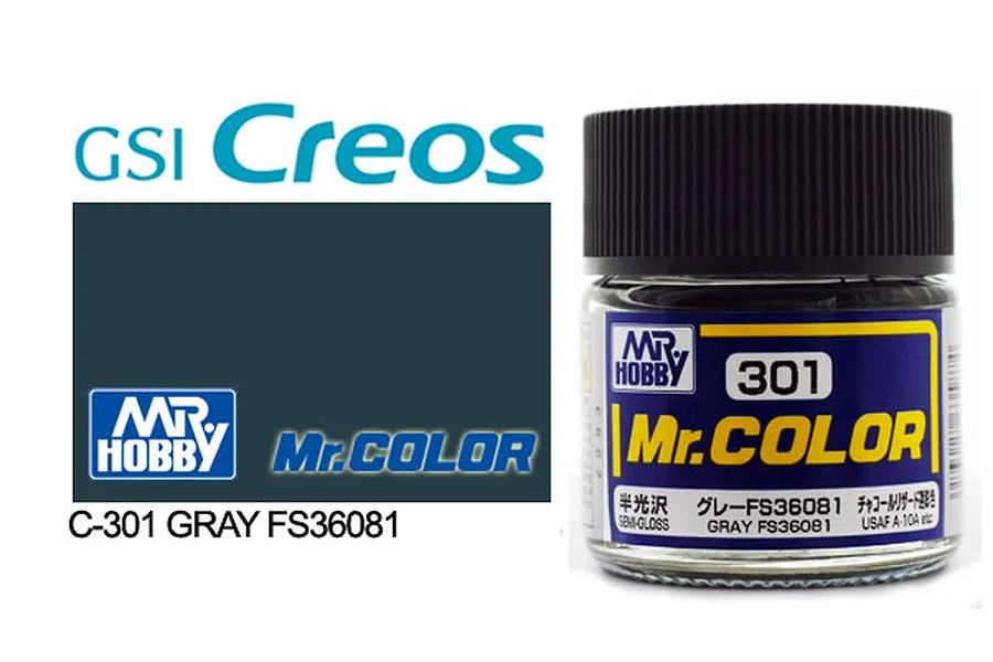 Mr Color Grey FS36081 Semi Gloss Acrylic Paint 10ml image 85495